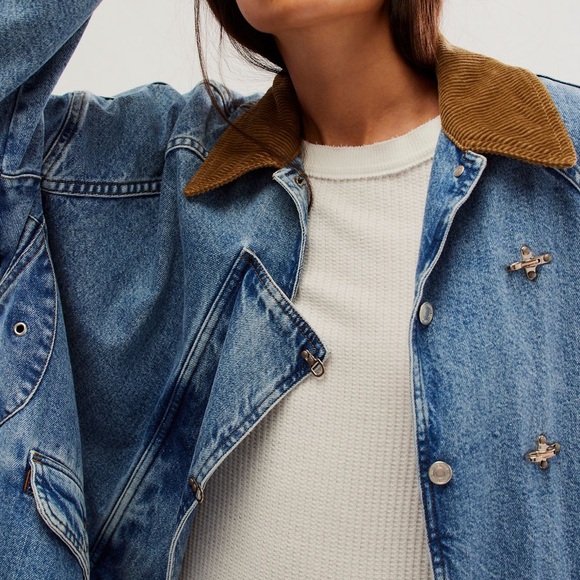 We the free denim barn coat - Picture 3 of 6